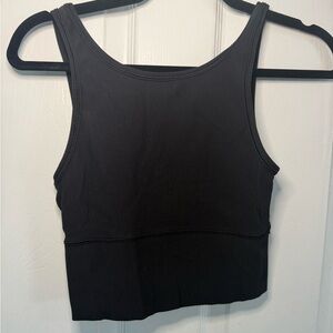 Black Ribbed Tank Top